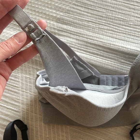 Baomosi Lot Of Two 2 Wire Free Nursing Bras Sz M Black Grey Motherhood Maternity - Picture 4 of 11